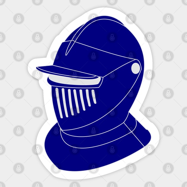 16th century helmet (navy blue) Sticker by PabloDeChenez